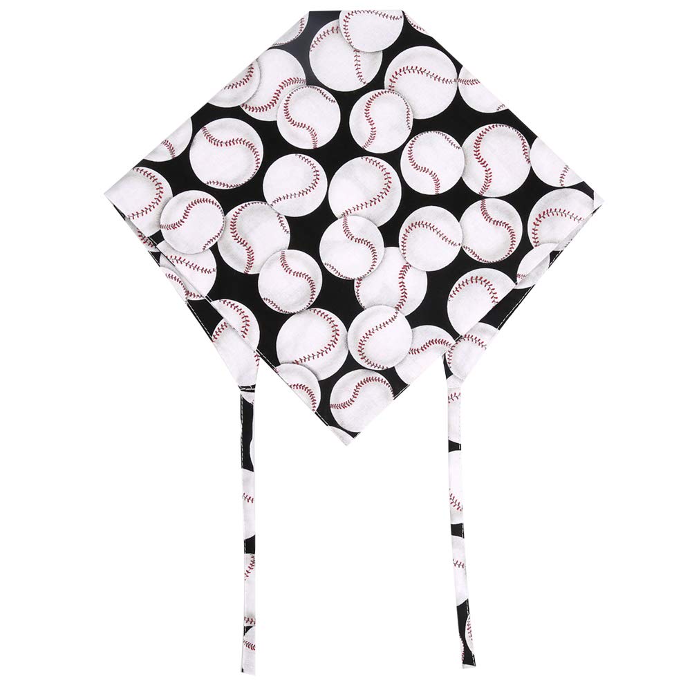 Bandana chien KZHAREEN côté imprimé baseball, facile à attacher et à nettoyer