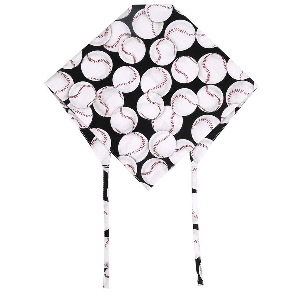 Bandana chien KZHAREEN côté imprimé baseball, facile à attacher et à nettoyer
