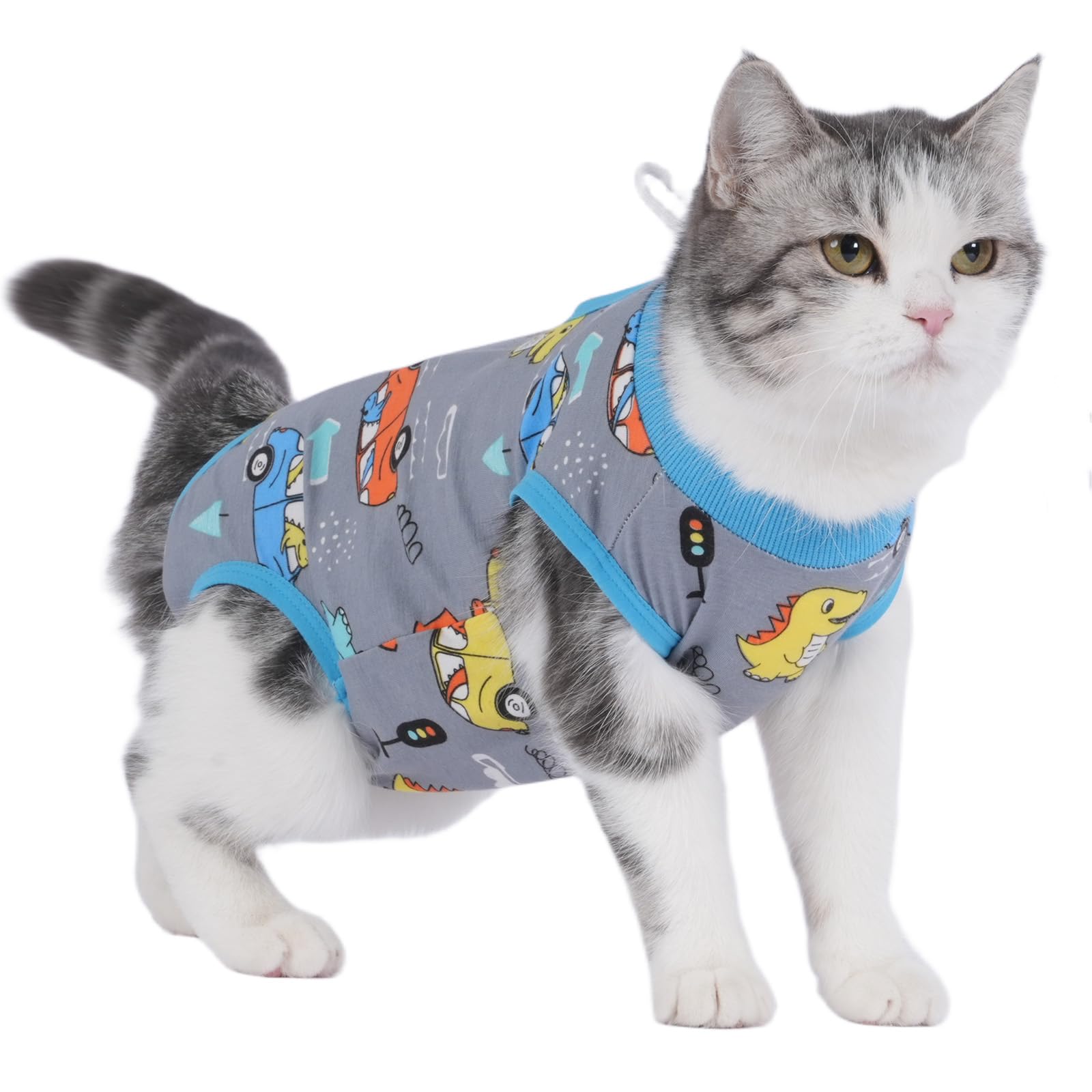 Vêtement de récupération kzrfojy pour chat, matière douce et respirante, confort assuré.