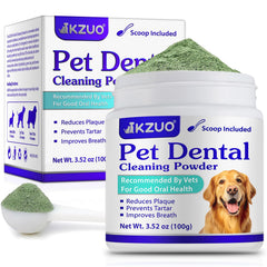 KZUO Poudre Dentaire chien bouteille-doseuse pour une utilisation pratique.