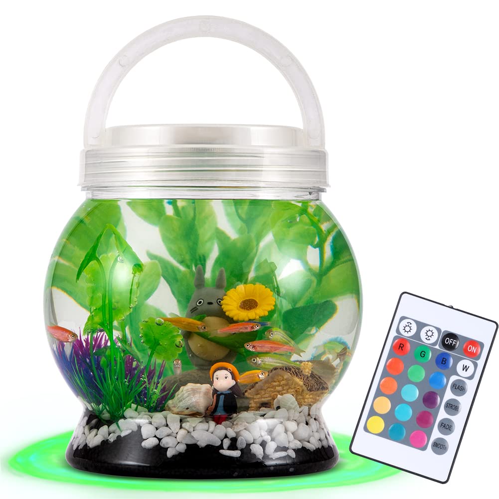 la ken du mini-betta aquarium lampe del 20 couleurs pour ambiance personnalisée