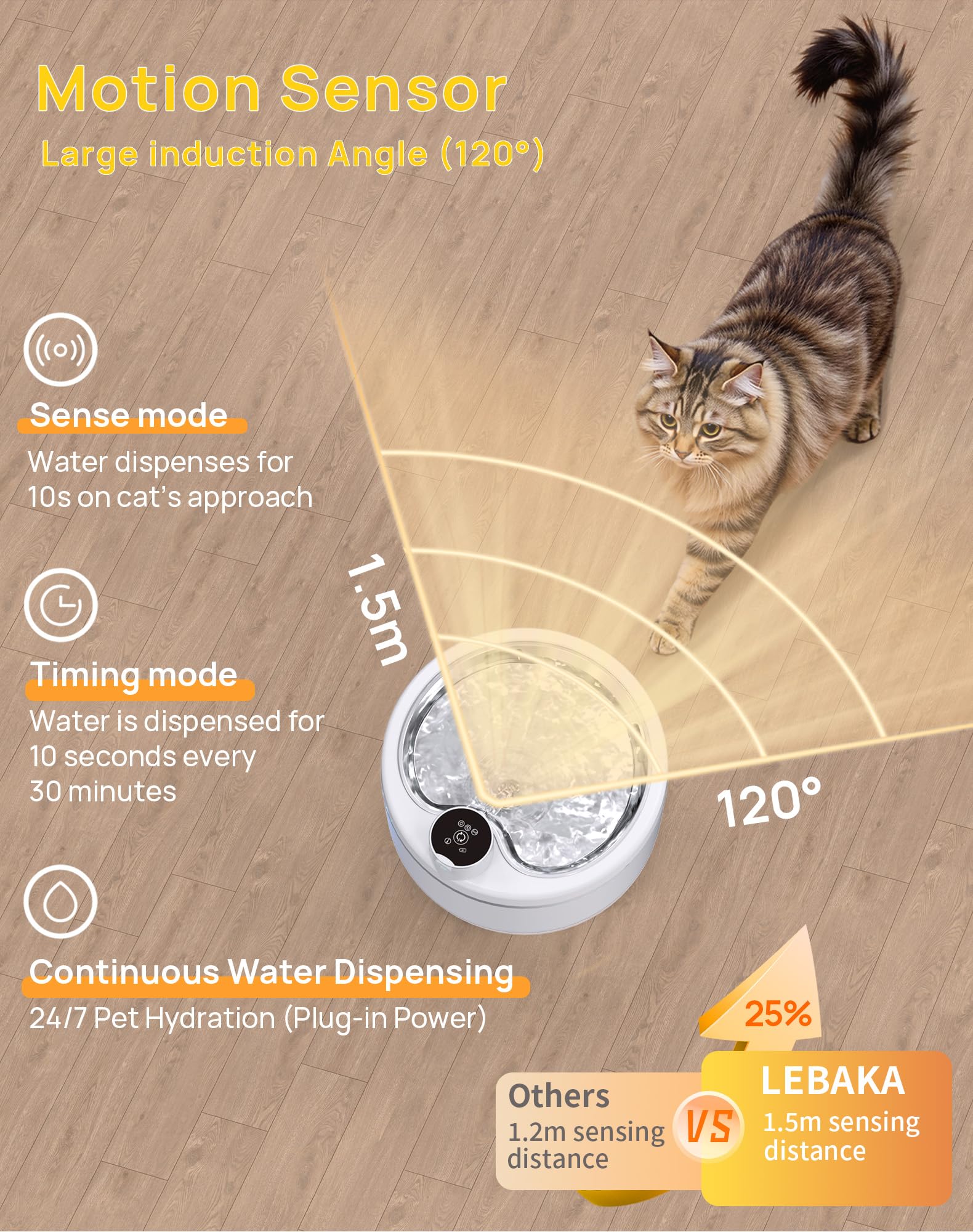 LABEKA filtration multi-couches purifie l'eau avant d'atteindre le bol.