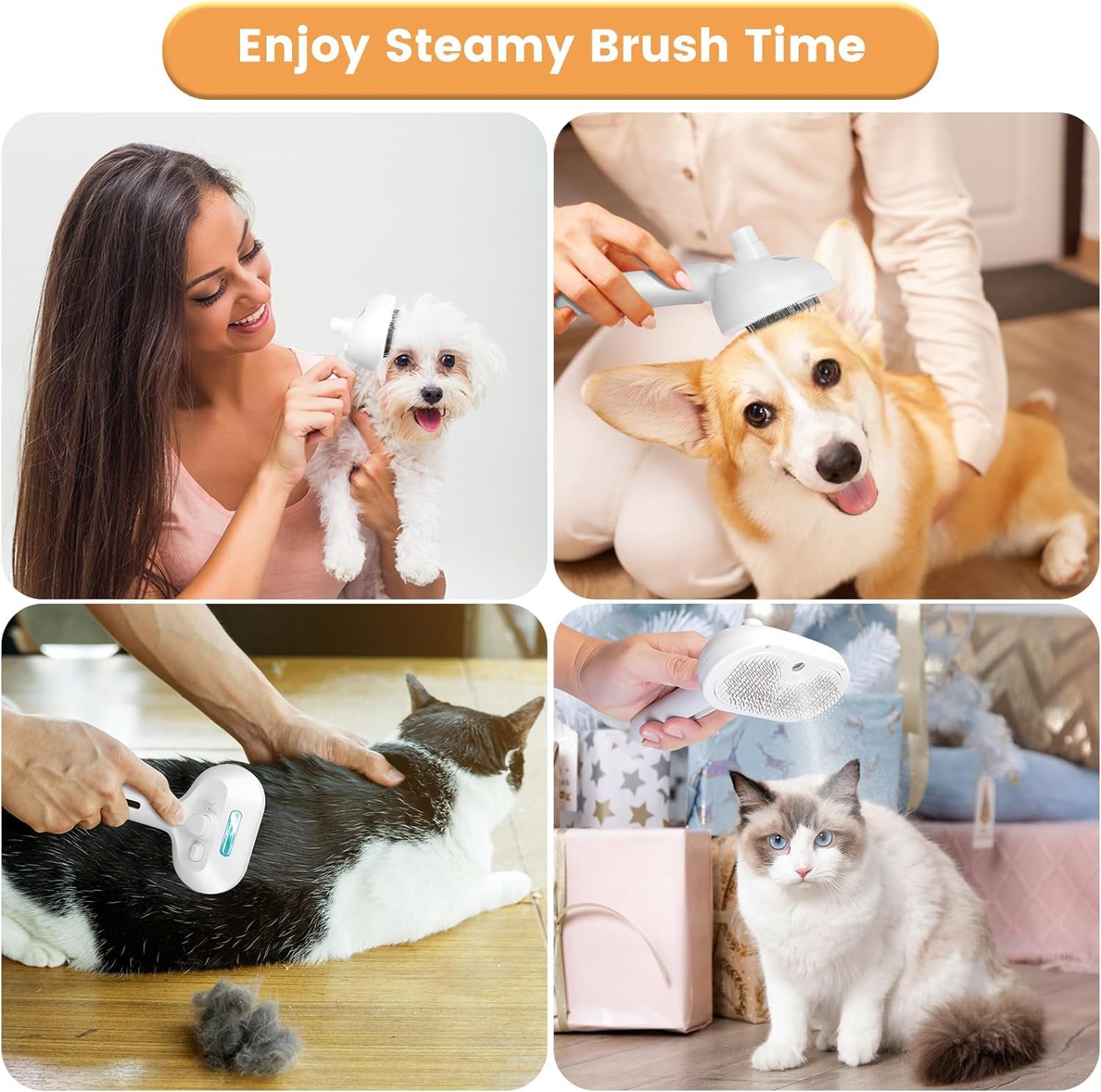 LACOKI brosse-vapeur adaptée pour chats et petits chiens.