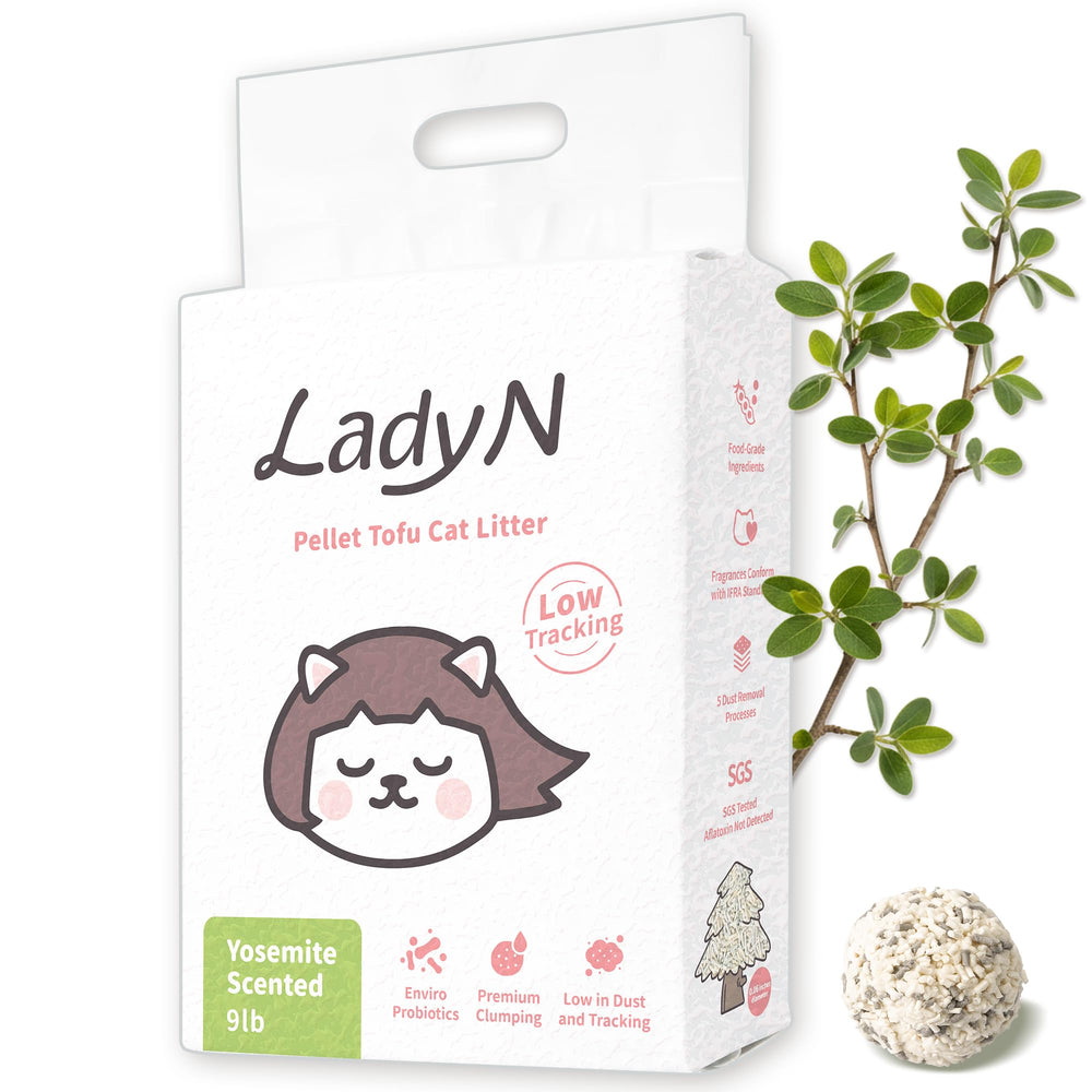 Lady N litière au tofu, emballage pratique pour rangement et présentation.