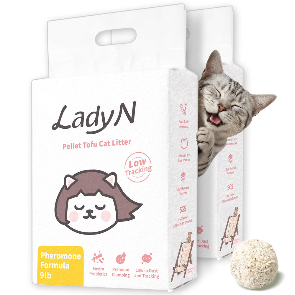 Lady N Litière Tofu Attrait Naturel: stimule l'apprentissage de la litière chez les chatons.
