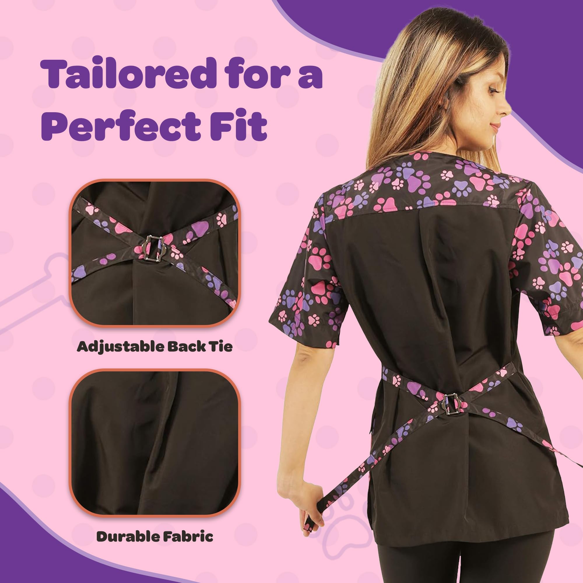 Smock Ladybird Line 725 résistance aux produits salon, pour une longévité accrue.