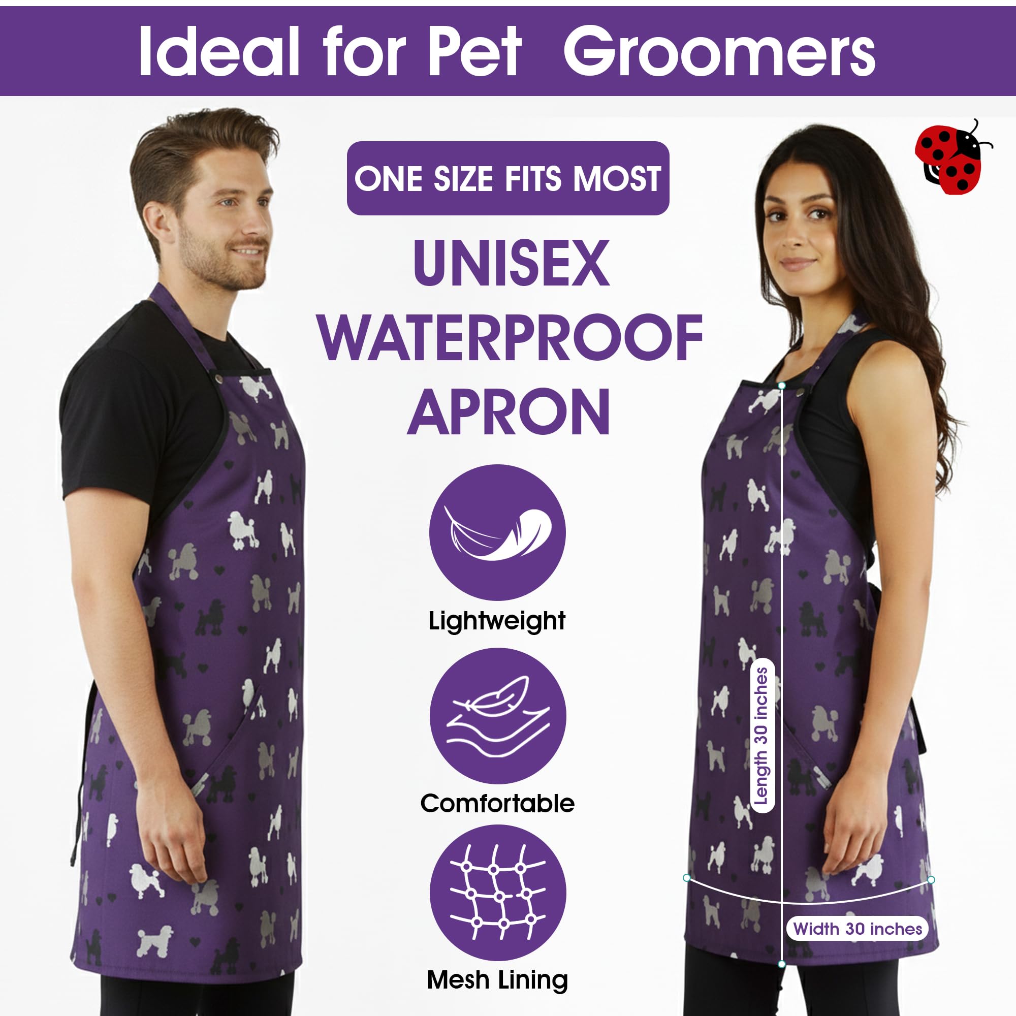 Poches frontales profondes du tablier Ladybird Line pour outils et friandises