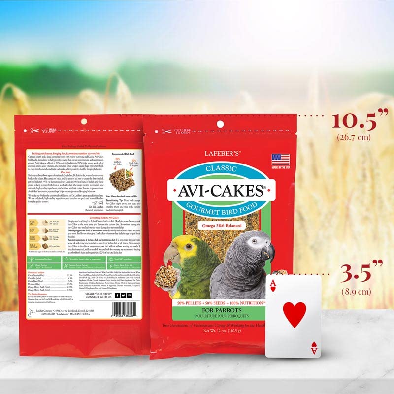 LAFEBER'S Avi-Cakes: emballage 340 g, croquant et nourrissant pour perroquets