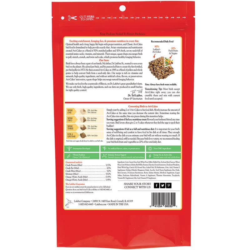 LAFEBER'S Avi-Cakes: paquet double 340 g, pratique et économique