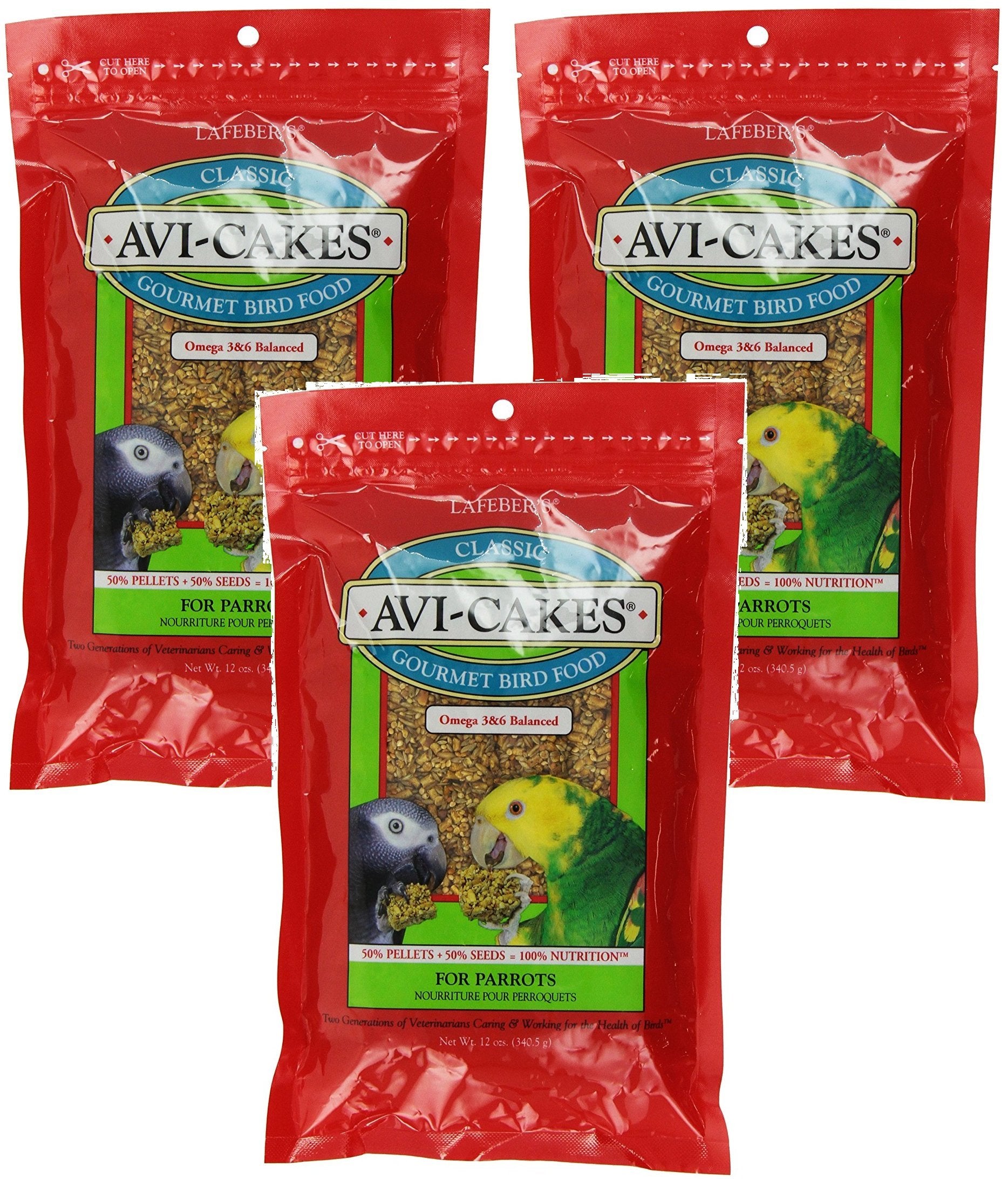Lafeber's Classic Avi-Cakes: emballage 3 paquets, snack savoureux pour perroquets