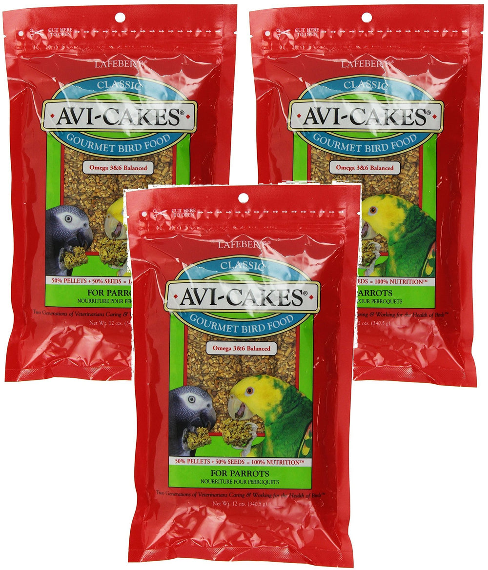 Lafeber's Classic Avi-Cakes: emballage 3 paquets, snack savoureux pour perroquets
