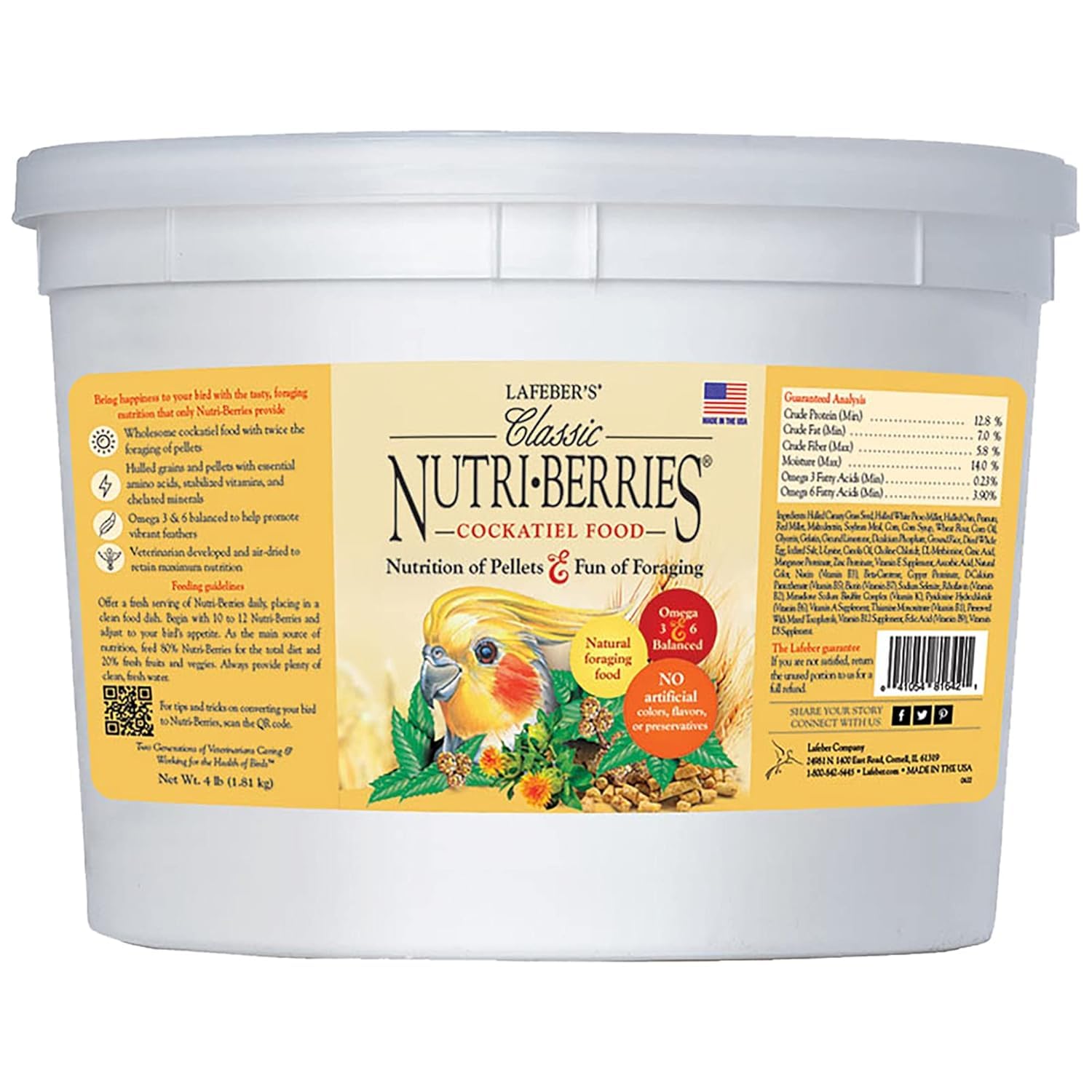 Emballage LAFEBER'S Nutri-Berries, conservation pratique et hygiénique pour le produit
