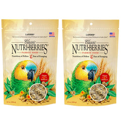 LAFEBER'S Nutri-Berries dans un sac pratique pour perroquets à stocker facilement.