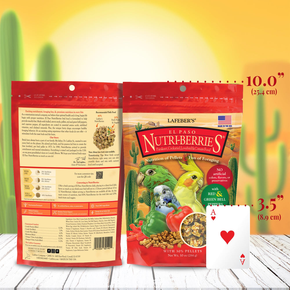 LAFEBER'S El Paso Nutri-Berries équilibre oméga-3 et oméga-6 pour les oiseaux