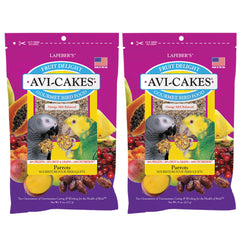 LAFEBER'S Fruit Delight Avi-Cakes, paquet de 2, pour perroquets savoureux et équilibrés.