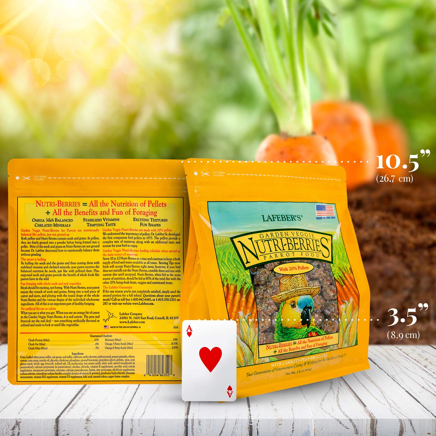 LAFEBER'S Nutri-Berries – antioxydants et oméga-3/6 pour peau et plumes.