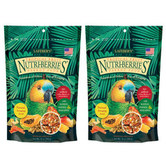LAFEBER'S Nutri-Berries: emballage pratique pour perroquets et friandises tropicales.