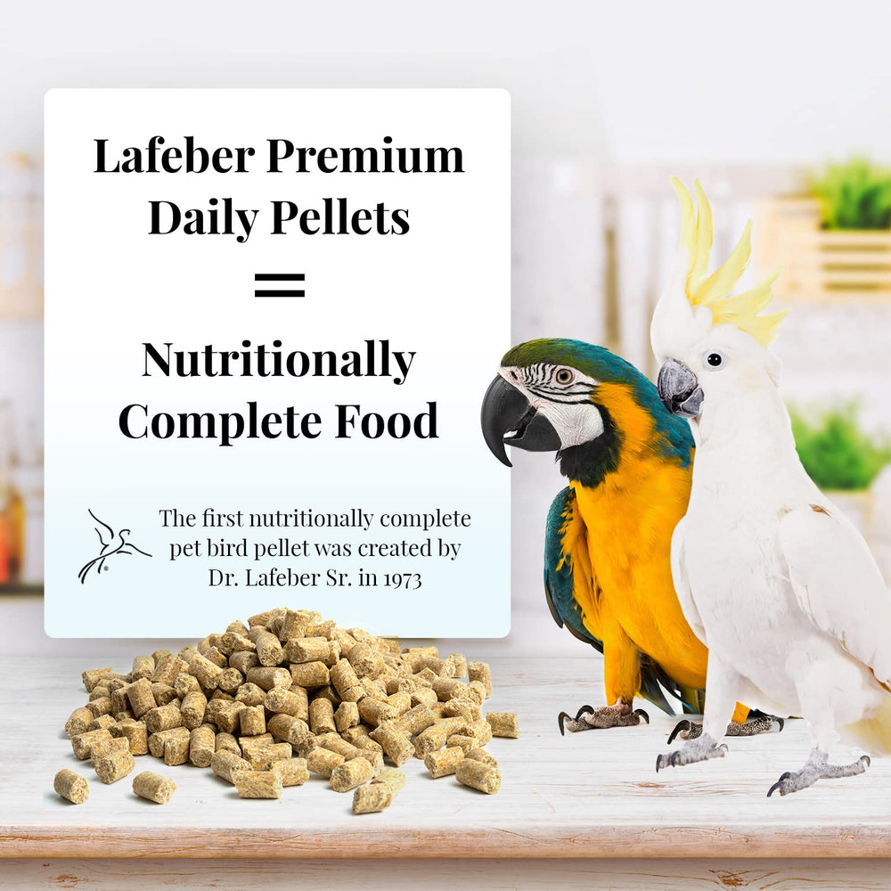 LAFEBER'S pellets quotidiens pour cacatoès : goût sain et plumage lumineux.