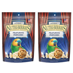 LAFEBER'S Popcorn Nutri-Berries pour perroquets, sac 4 oz, pack de 2, récompense enrichissante.