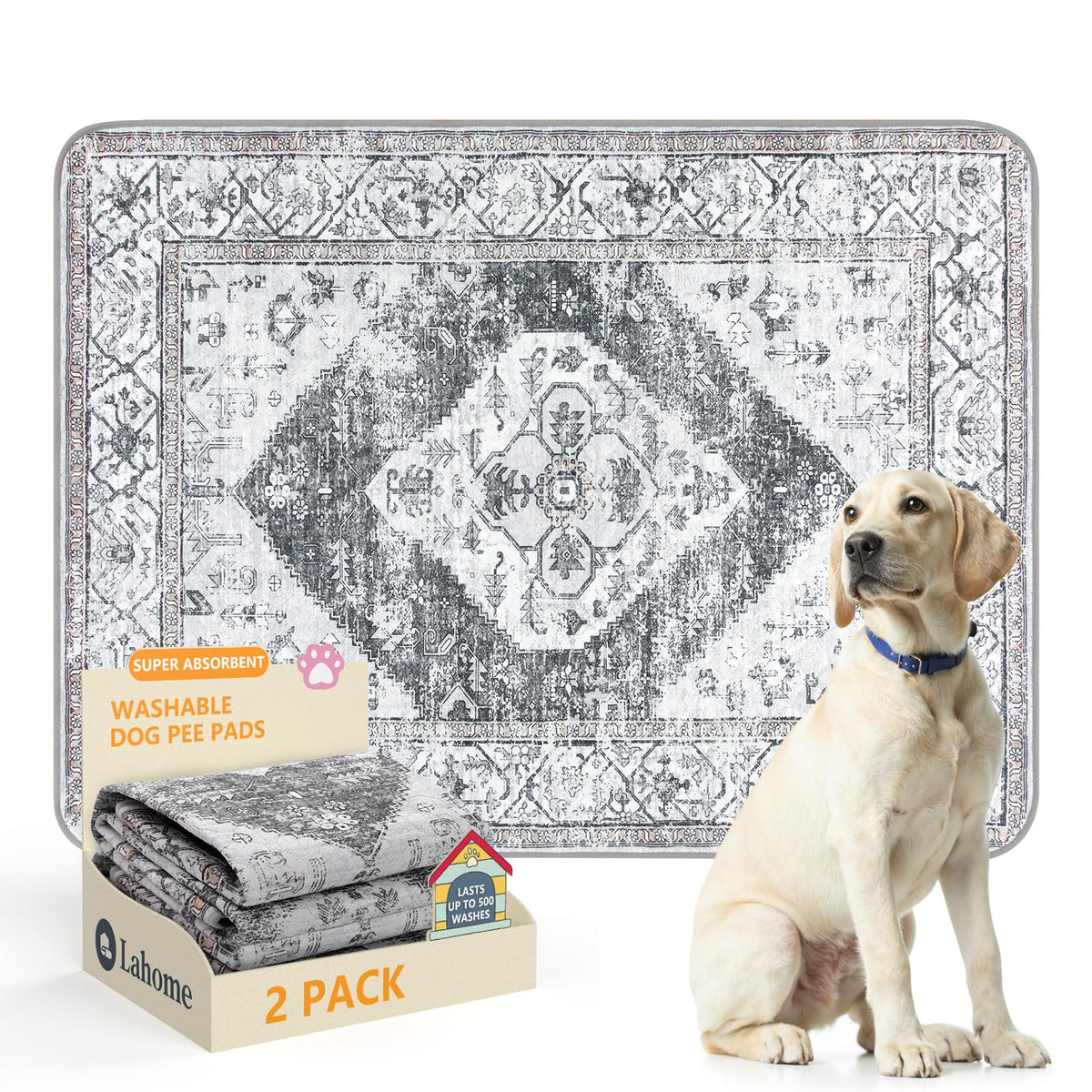 Tapis Lahome pour chiots – ensemble de 2, idéal pour l’entraînement.