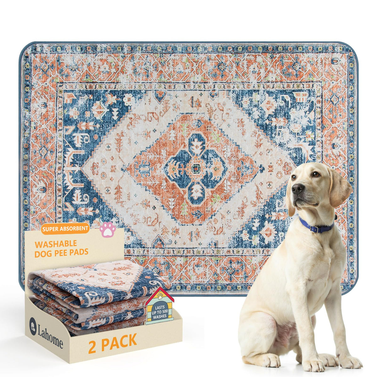 Lahome Tapis-puppy-pads 2-pack absorption rapide pour apprentissage propre
