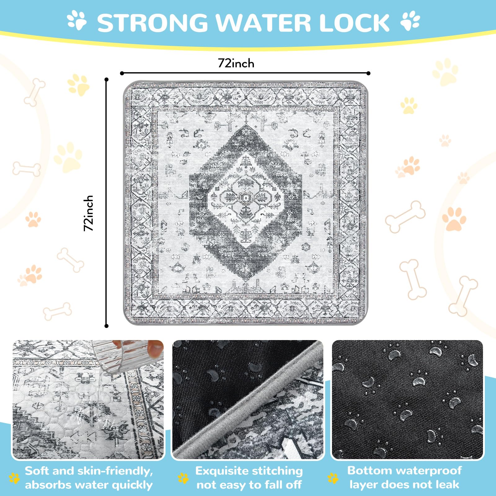 Tapis Lahome Pipi Chien polyvalent adapté à l’entraînement et au voyage