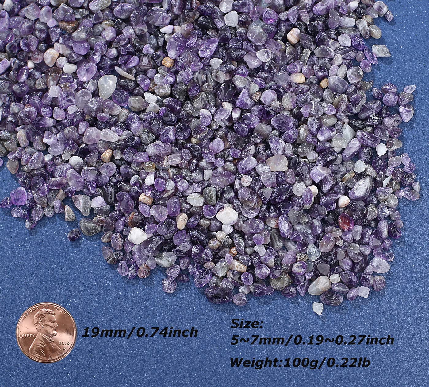 Laidanla graviers-pour-pot-de-fleurs-amethyste: gravier décoratif pour pots et aquariums.