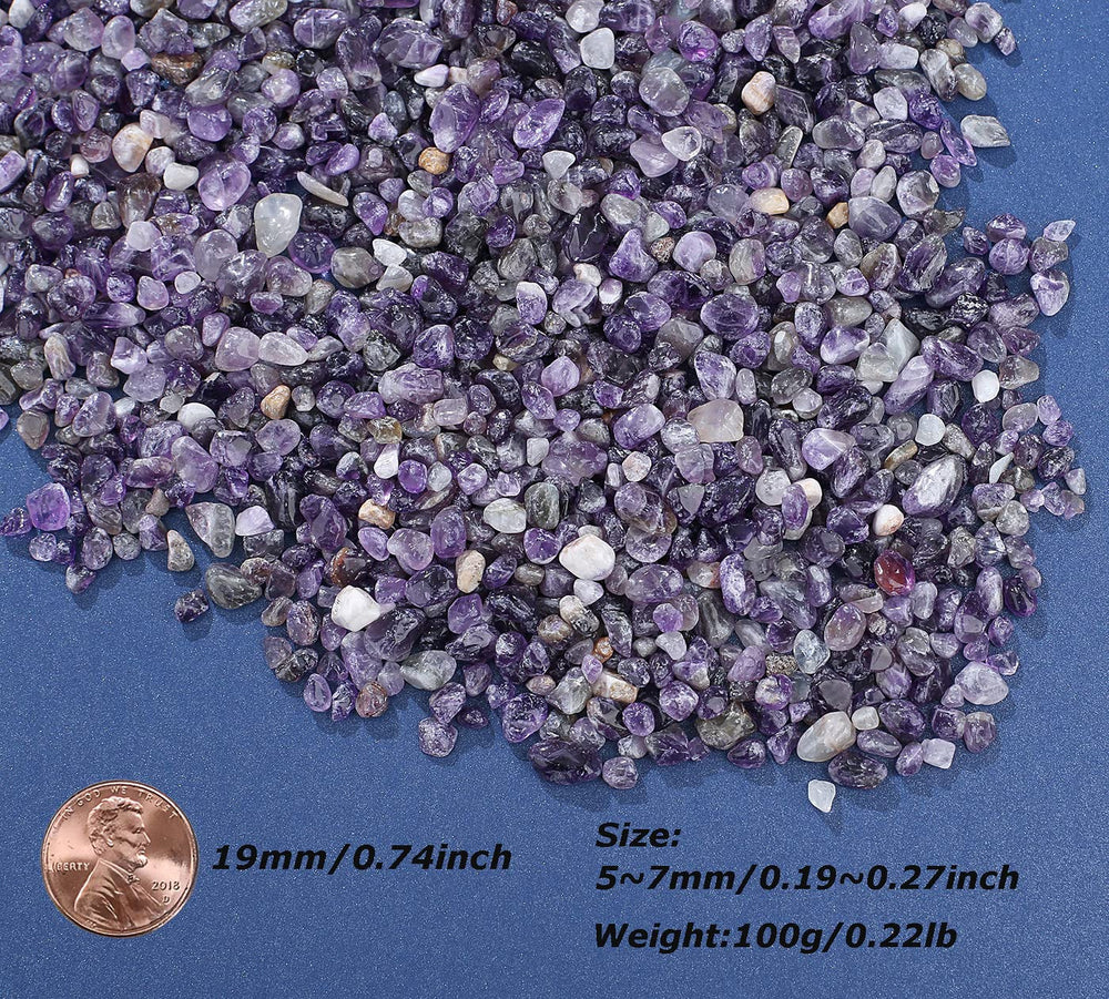 Laidanla graviers-pour-pot-de-fleurs-amethyste: gravier décoratif pour pots et aquariums.