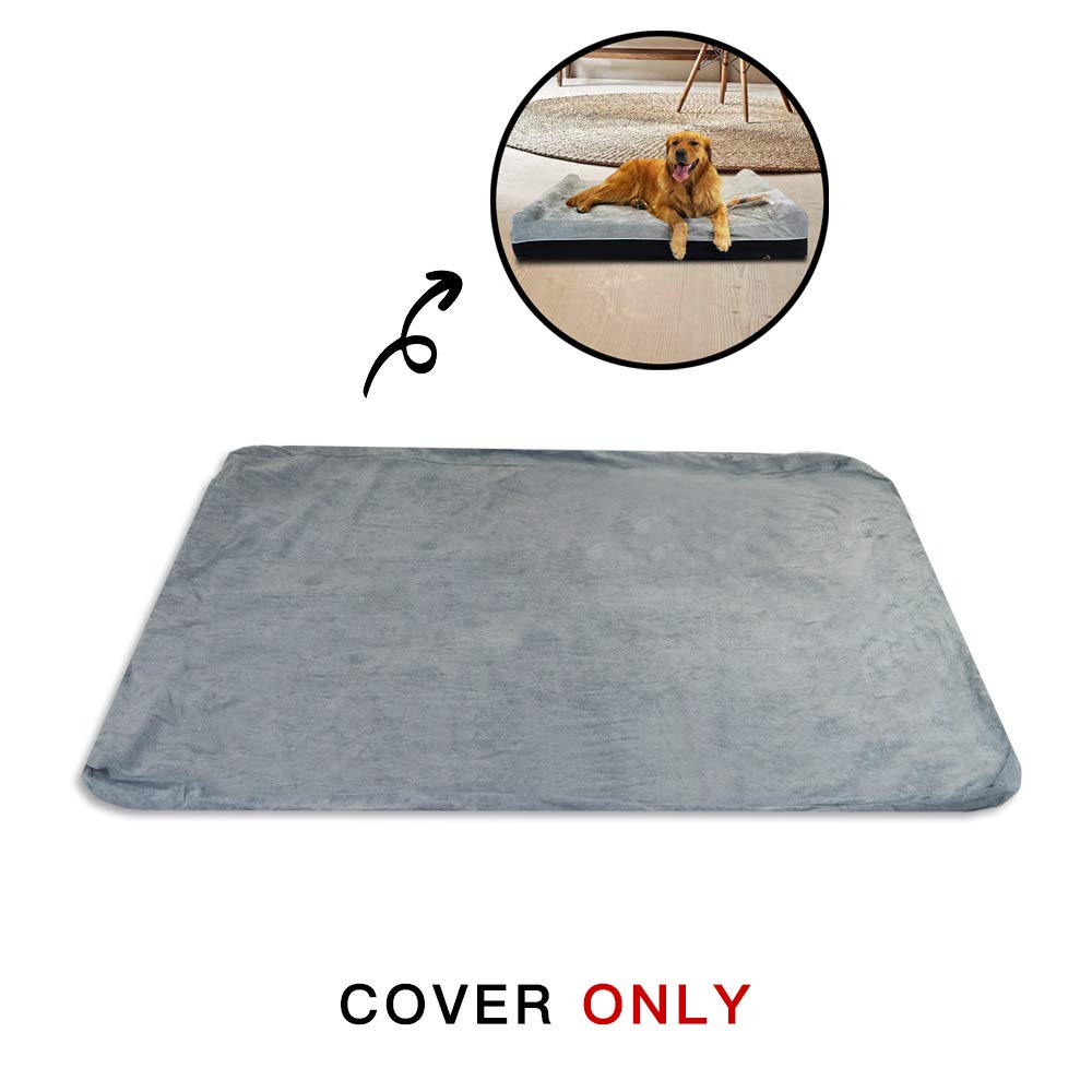 Housse amovible Laifug pour lit chien gris ardoise, lavage facile