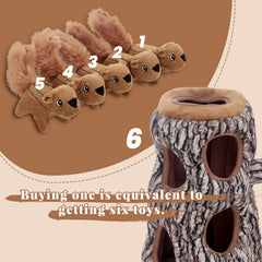 Peluche douce Laifug avec écureuil cache pour mâchouillage agréable