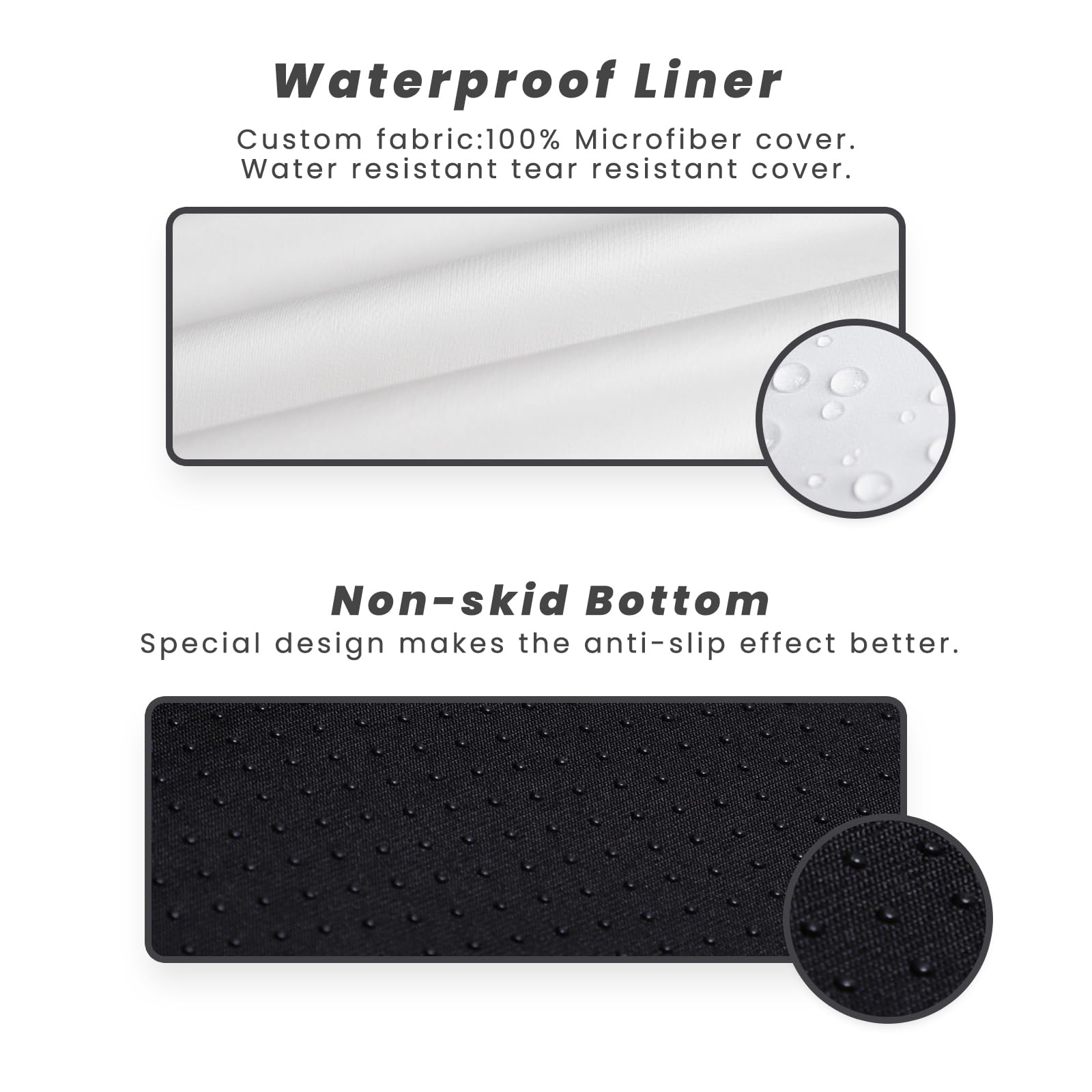 Revêtement microfibre 210g doux, dépoussiérage facile et nettoyage rapide.