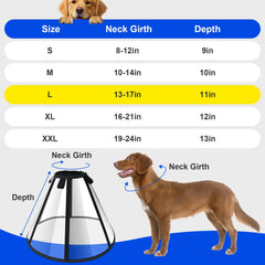 Lainergie cone doux chien réglage Velcro améliore le confort du cou.