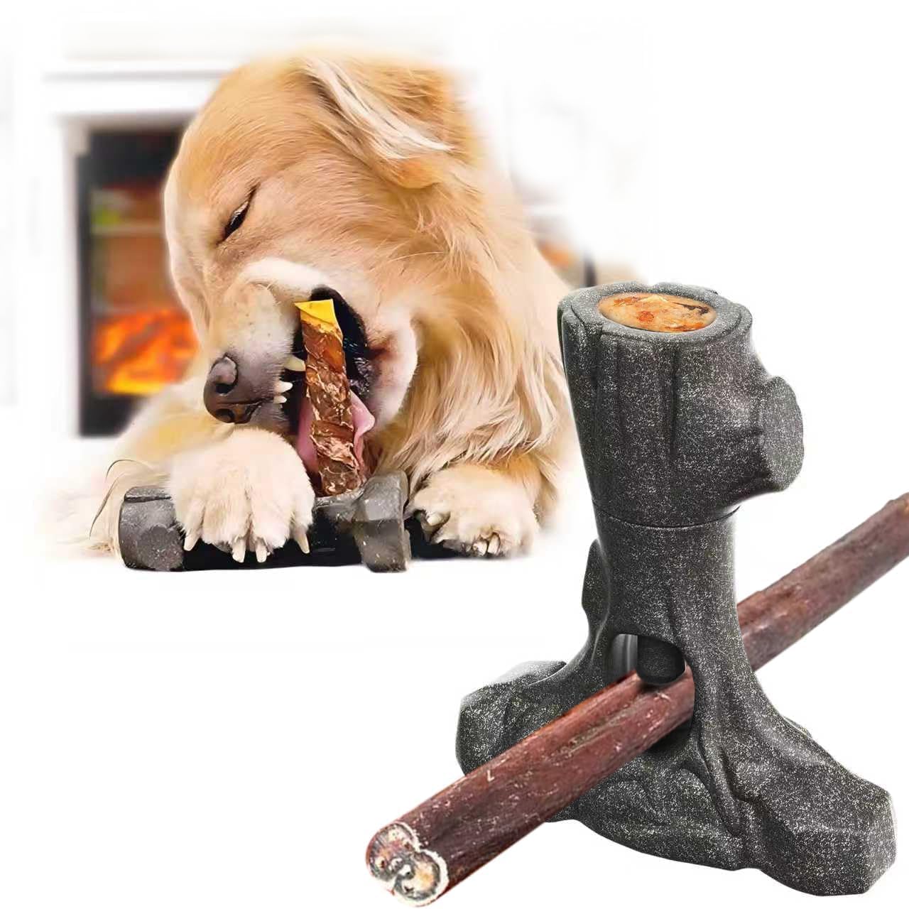 Porte-bâton LaiQiuJunA pour gros chien, sécurité et confort lors du mâchage.