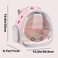 LAIRIES sac animal portable avec bulle transparente pour observer votre animal en déplacement.