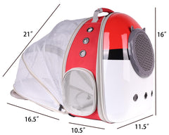 LAIRIES sac d'ados porte-chat extensible bulle dôme: sécurité et curiosité naturelle du chat.