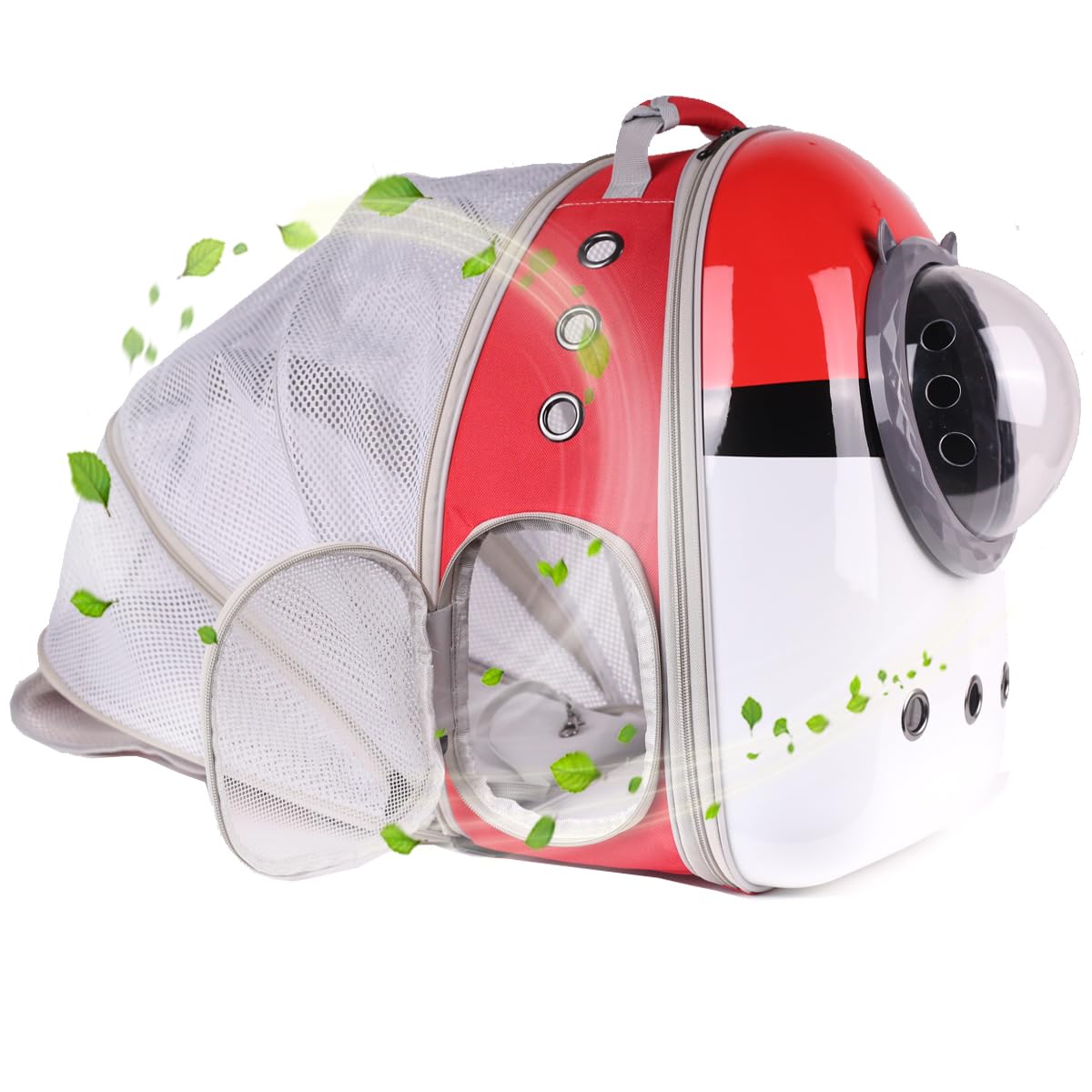 LAIRIES sac d'ados porte-chat extensible bulle frontale: vue claire pour le chat et confort.