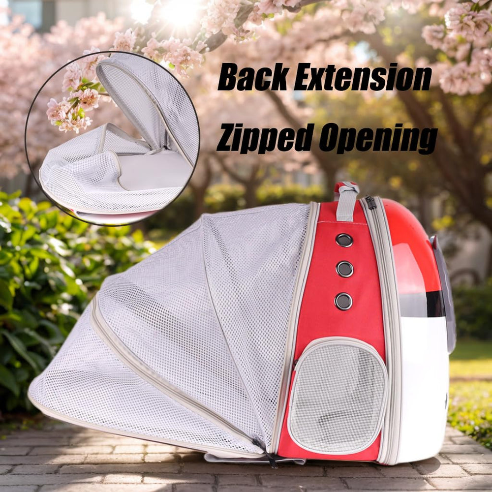 LAIRIES sac d'ados porte-chat extensible extension dos: espace supplémentaire et confort.