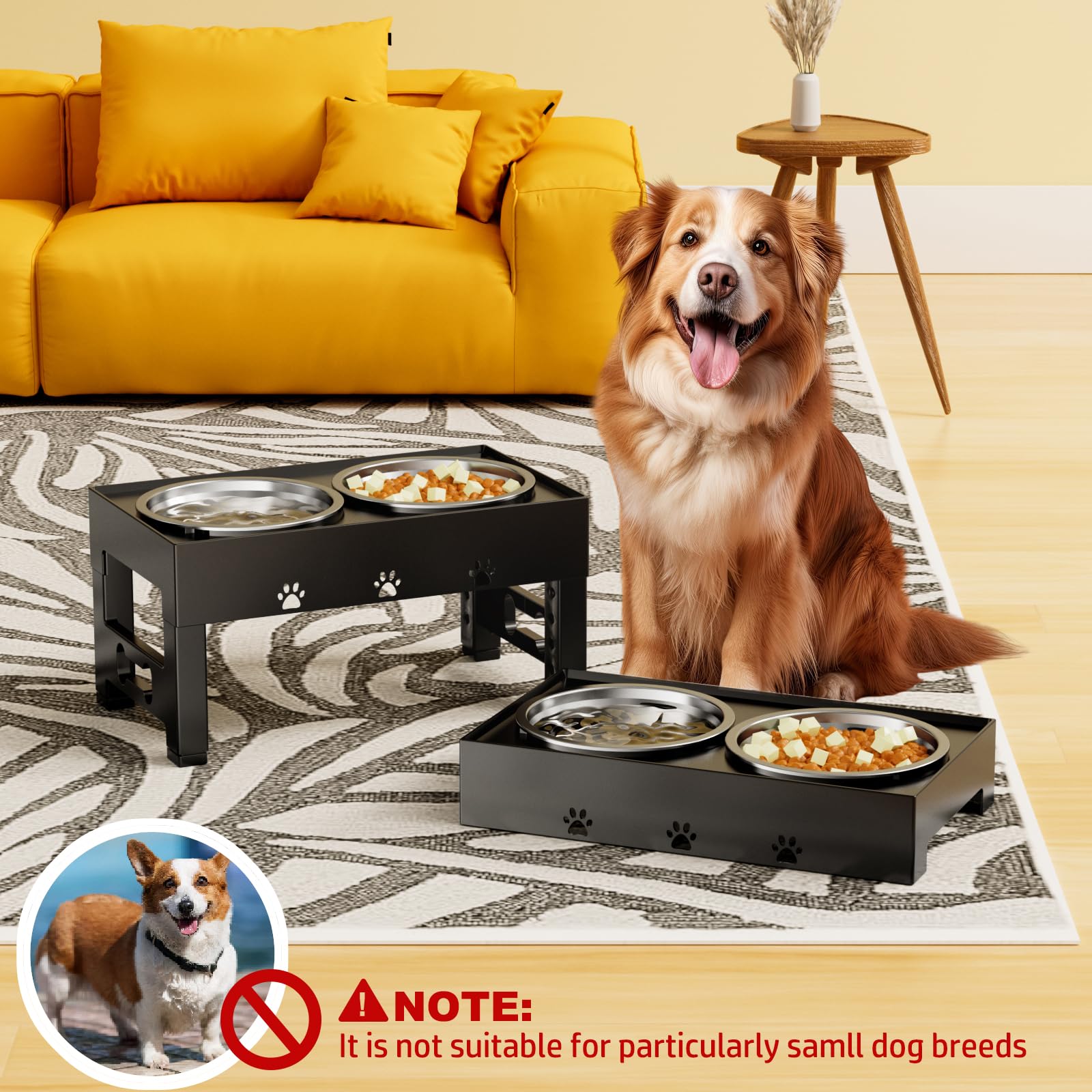 Nettoyage rapide: les bols inox passent au lave-vaisselle.