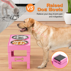 LaKipetn réglage hauteur du bol, adapté à la taille du chien.