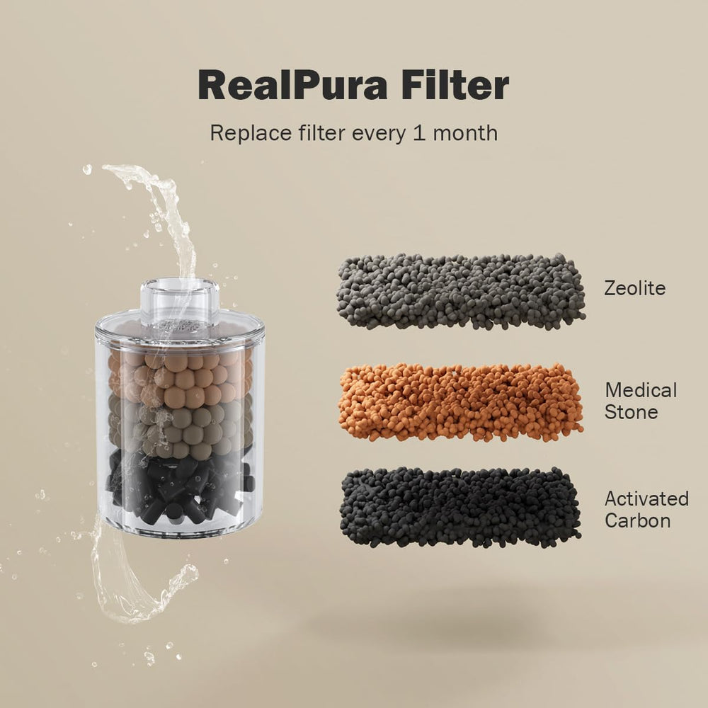 LALAHOME Filtre chat fontaine flux doux pour hydratation agréable