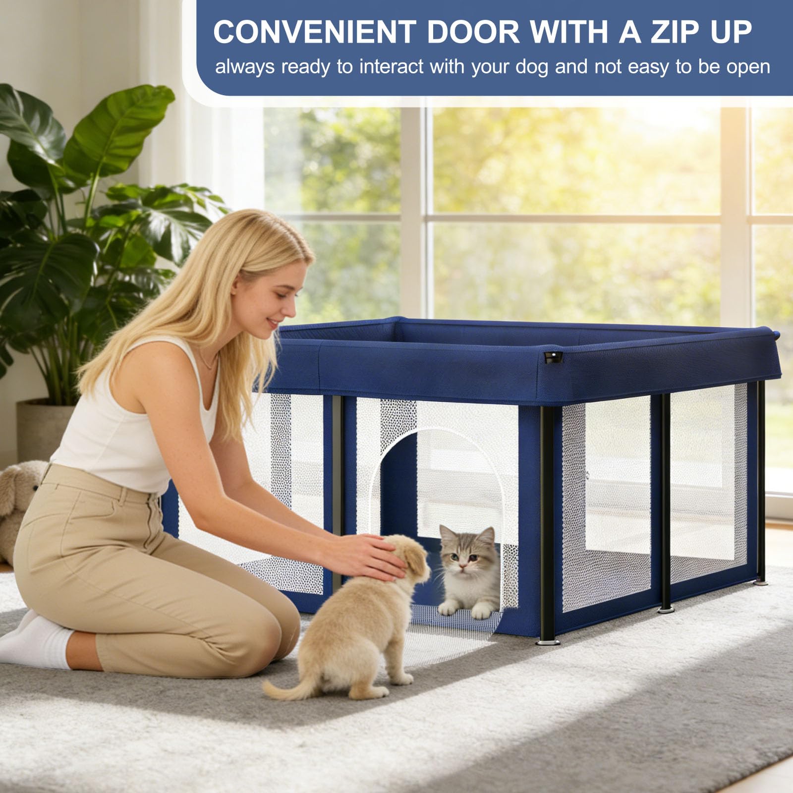 LAMATILOVE utilisation intérieur et extérieur bleu – adapté au salon ou à la terrasse.