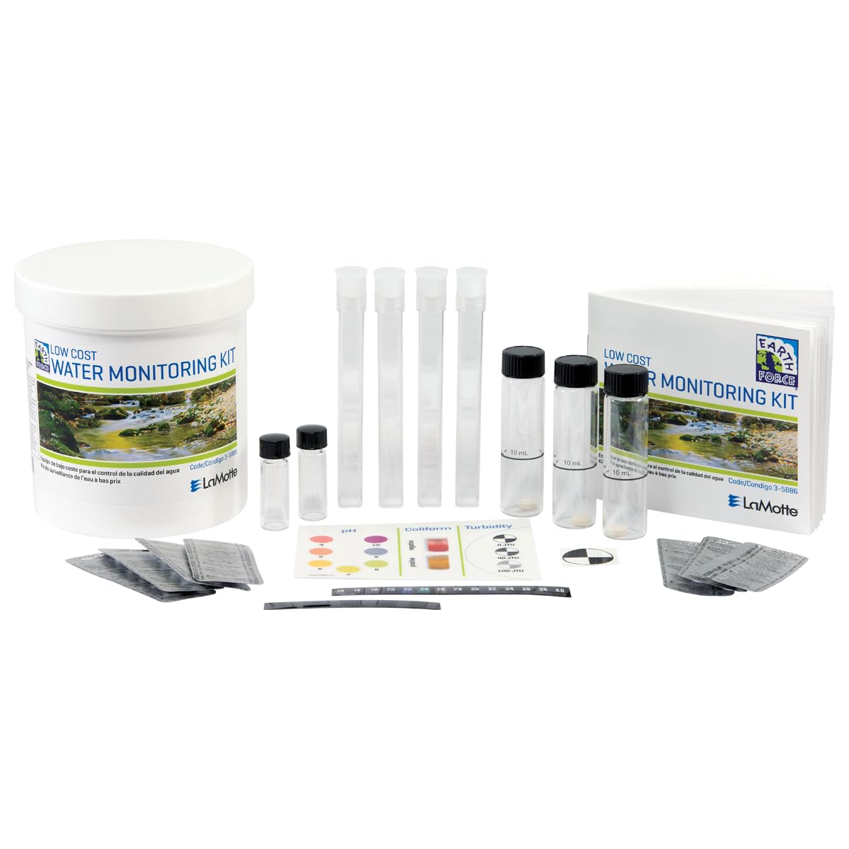 LaMotte Green Program, kit portable d’analyse de la qualité de l’eau pour dix échantillons