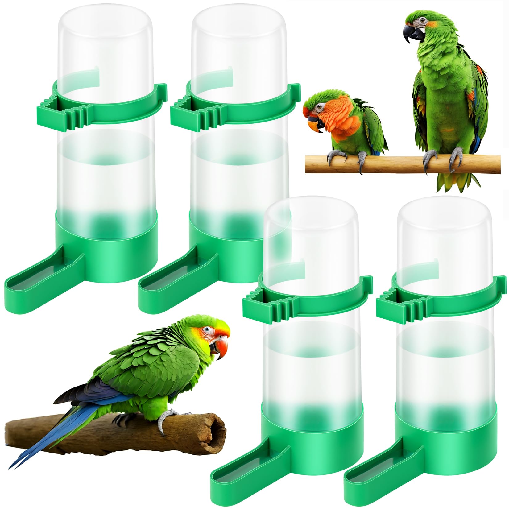 Lamoutor abreuvoir pour oiseaux avec attache-eau, pratique pour les perroquets.