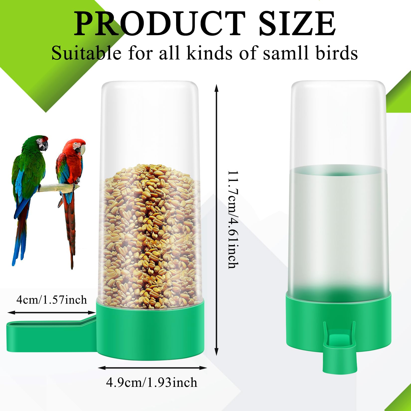 Lamoutor abreuvoir pour petits oiseaux avec attache-eau et flux continu.