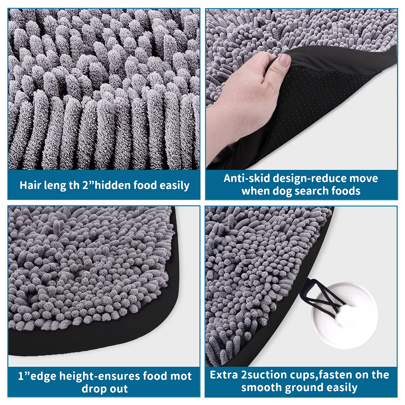 LAMTWEK base antiderapante empêche le déplacement du tapis.
