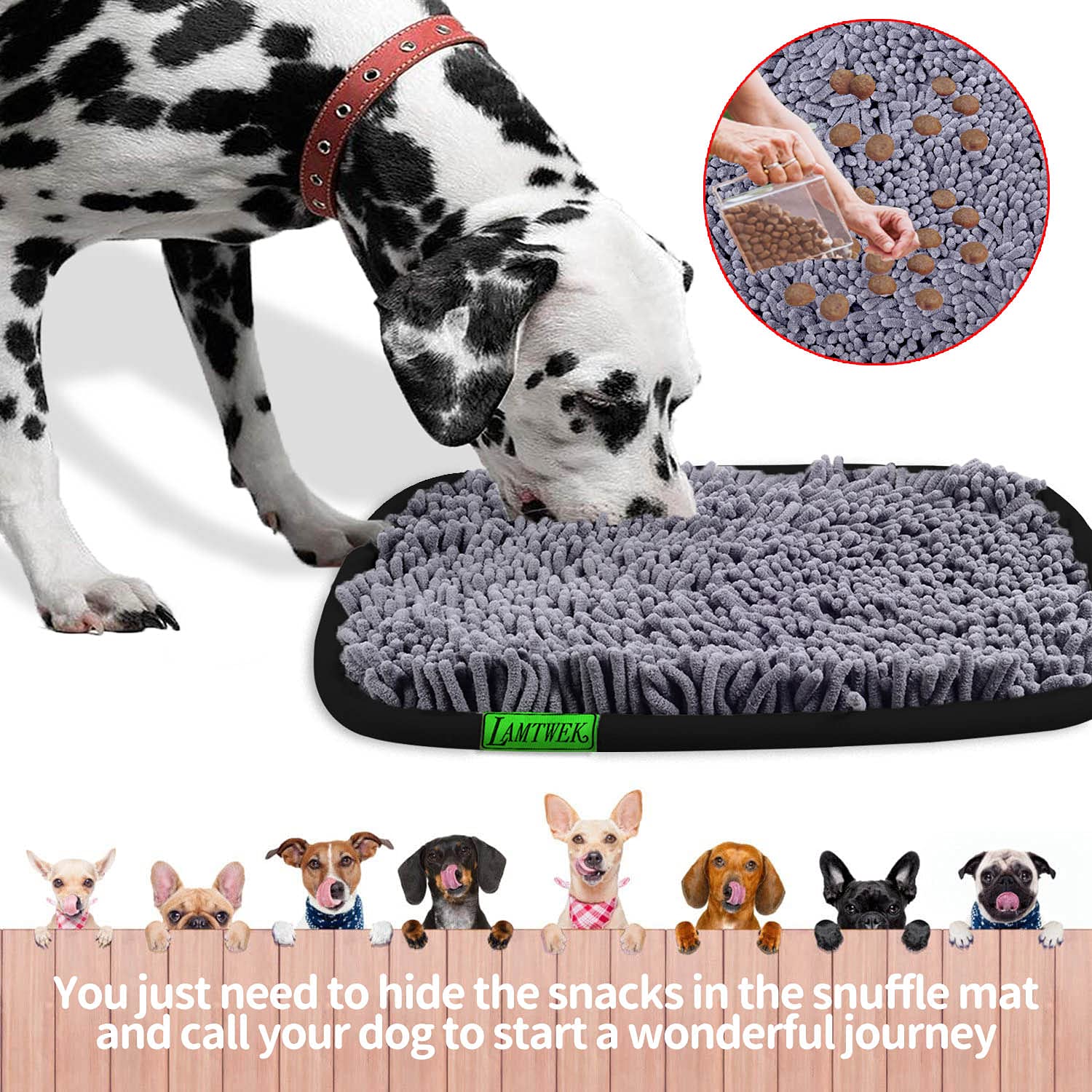 LAMTWEK jeu detection gourmand pour chien, pratique et captivant.