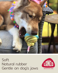 Sifflet-jouet Lanco pour chien, stimulation sonore adaptée et agréable.