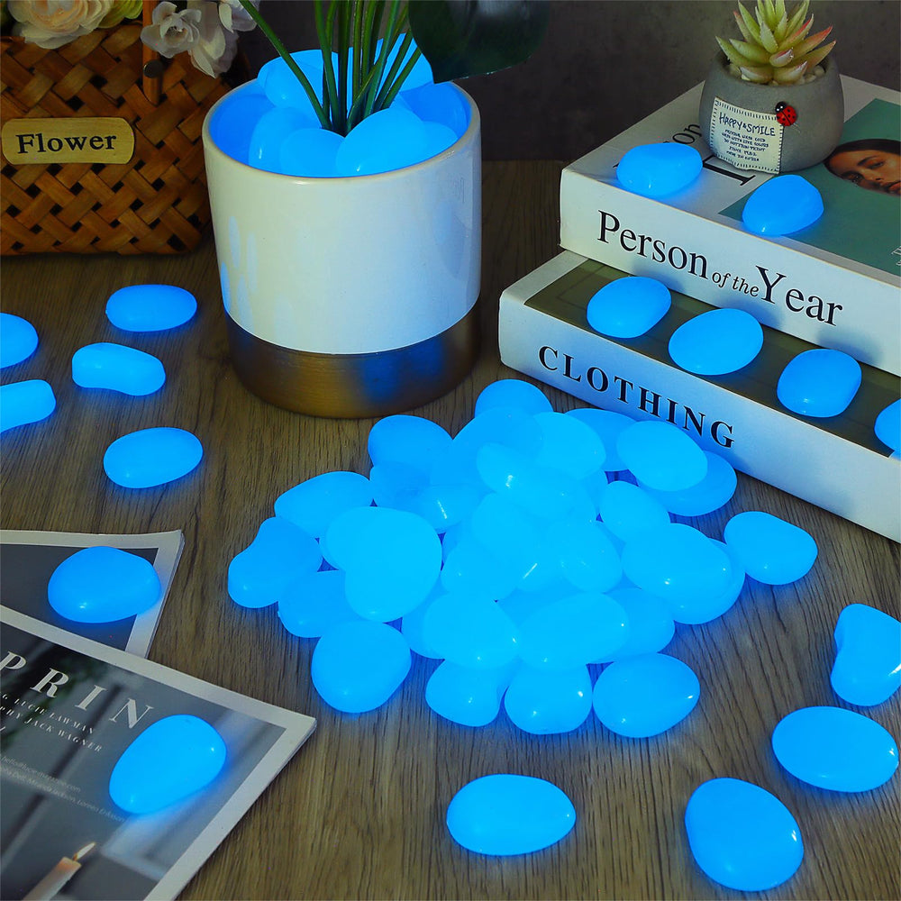 Landical pierres d ornament bleu lumineux petit format pour potager.
