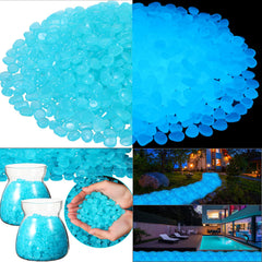 Landical pierres fluorescentes bleues pour jardin, éclairage du chemin nocturne.