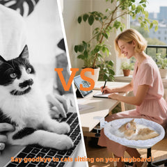 LANERmooos nid-chat amovible lavable gris – entretien facile au quotidien.
